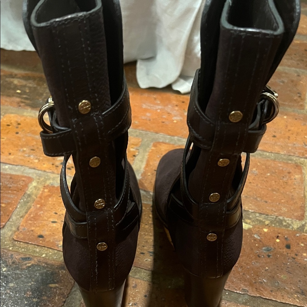 Tory Burch Jamie Brown Suede Women's Boots - Picture 8 of 11